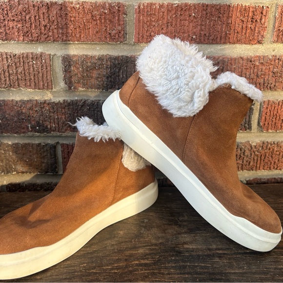 Cole Haan Shoes - Cole Haan Womens 9 Grandpro Rally Camel Zip Ankle Winter Booties Shearling